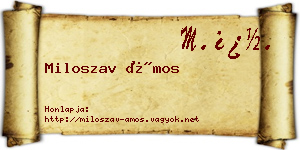 Miloszav Ámos névjegykártya